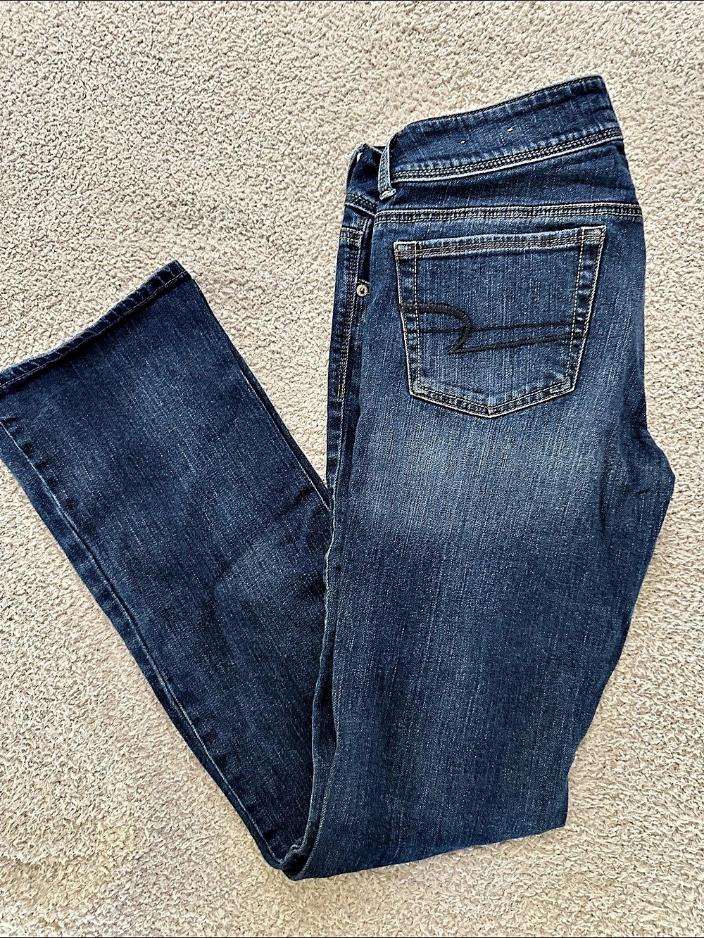 AEO / American Eagle Outfitters Kick Boot Stretch Boot Cut Jeans Blue Waist 8